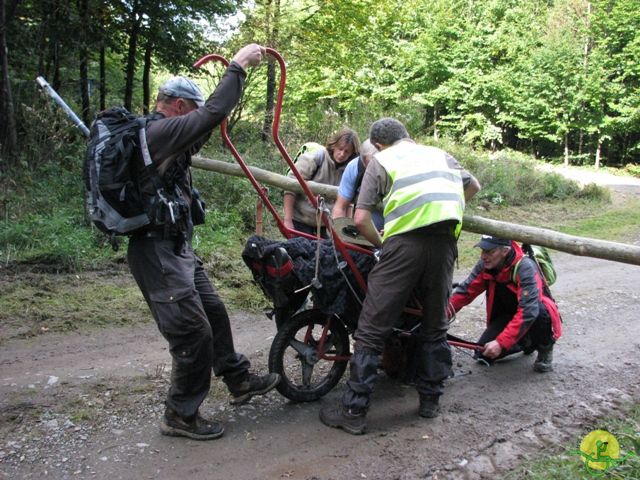 randonnée sportive avec joëlettes, Ovifat, 2012